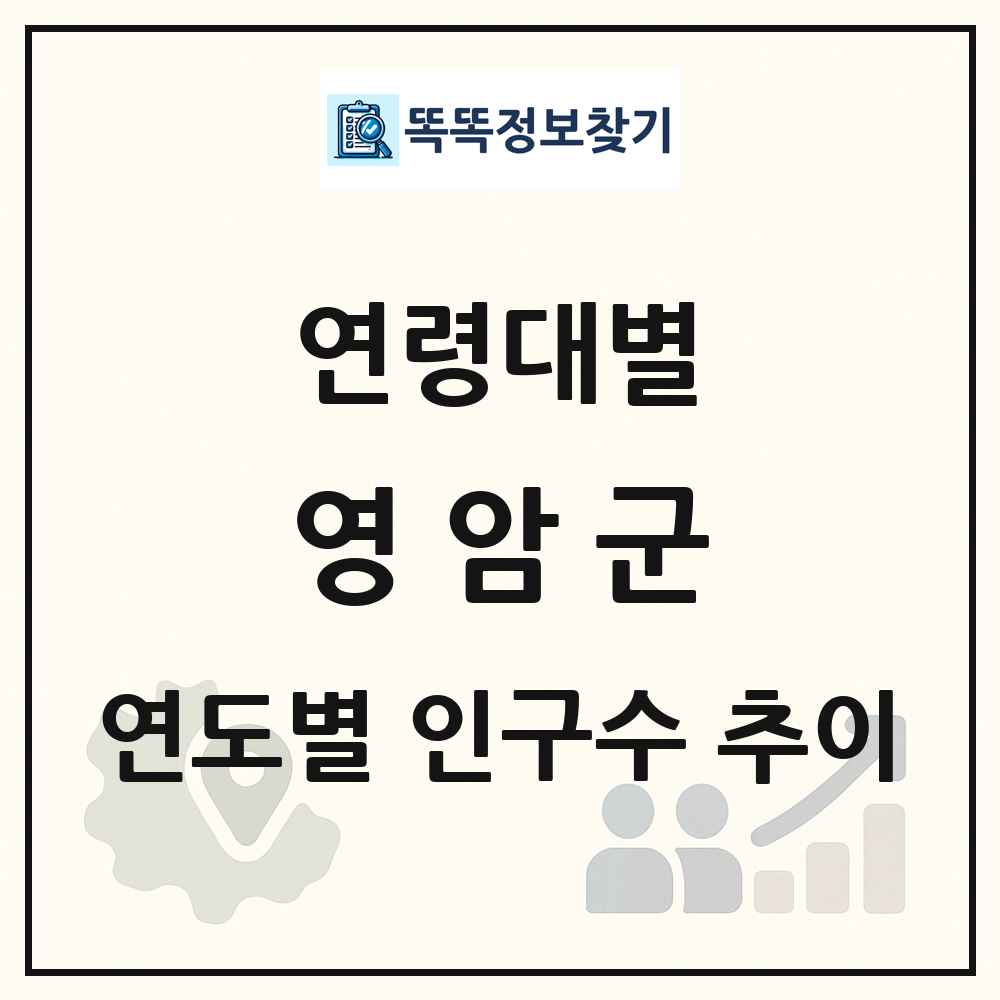 영암군 생애주기별 인구수 링크 그림